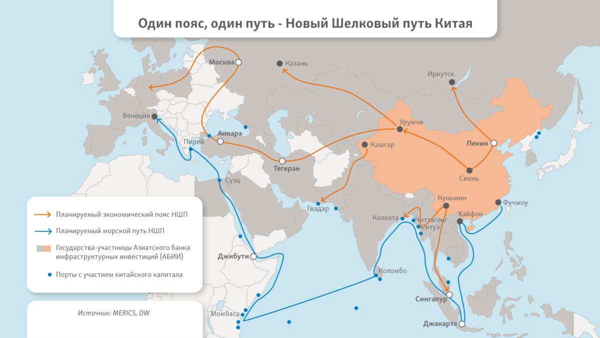 Один пояс один путь карта схема пути