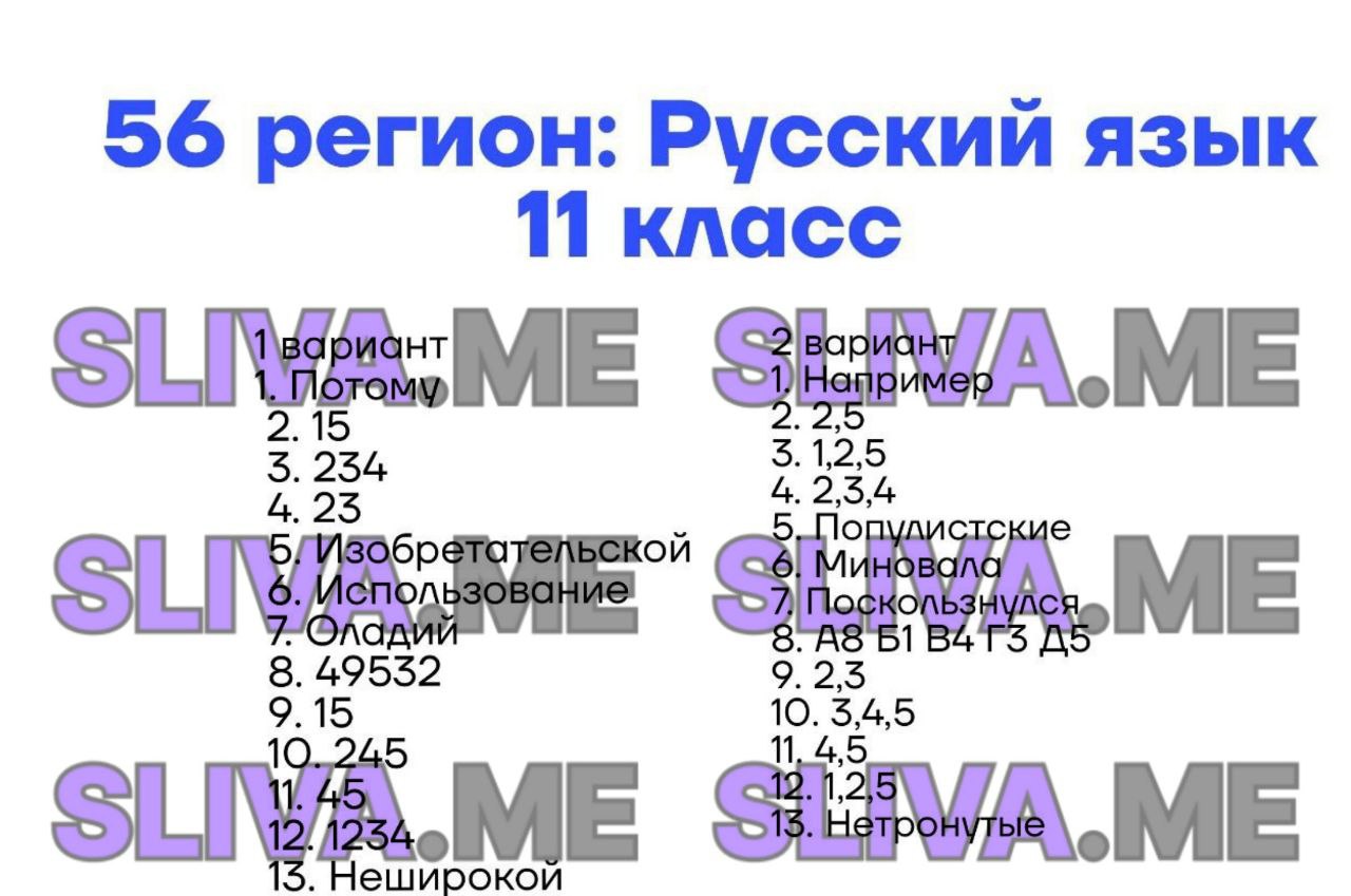 Входная по русскому 11 класс