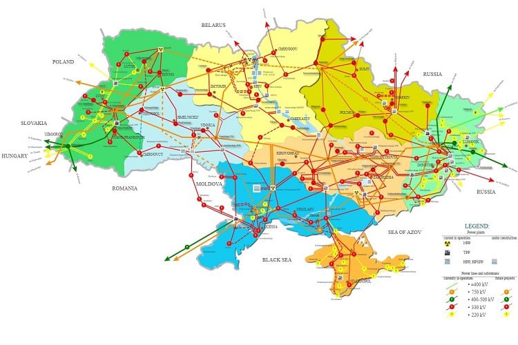 Карта линий электропередач россии онлайн