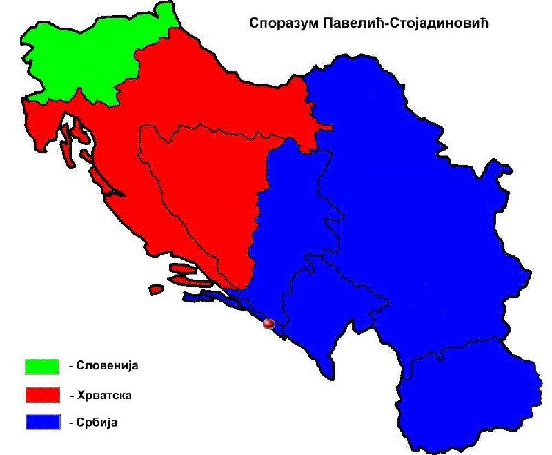 Карта республики сербской и сербии