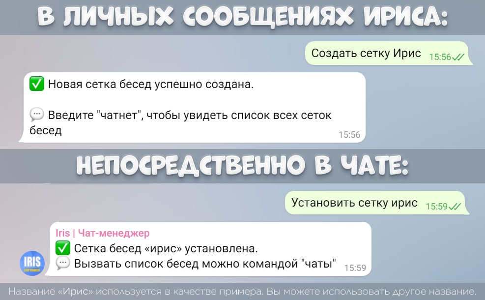 Отношения в ирисе
