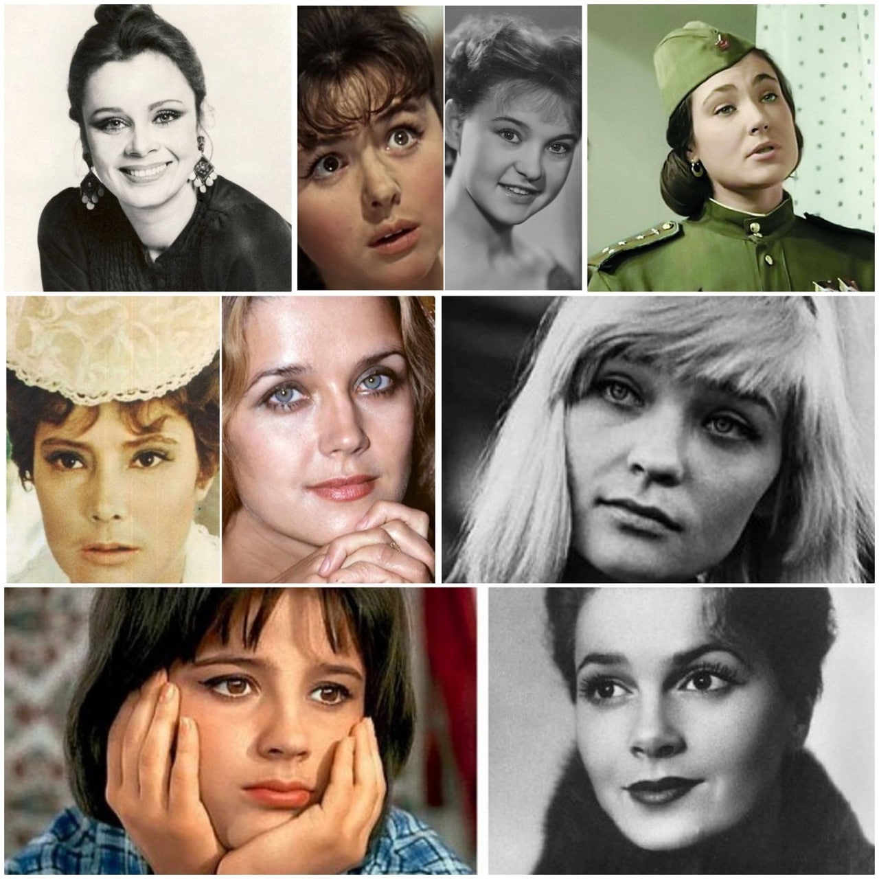 Советские актрисы в современном макияже