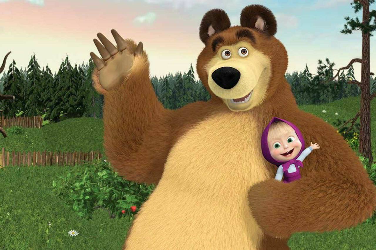 Маша и медведь пам пам. Медведь с мультфильма Маша и медведь. Маша и медведь 2008.